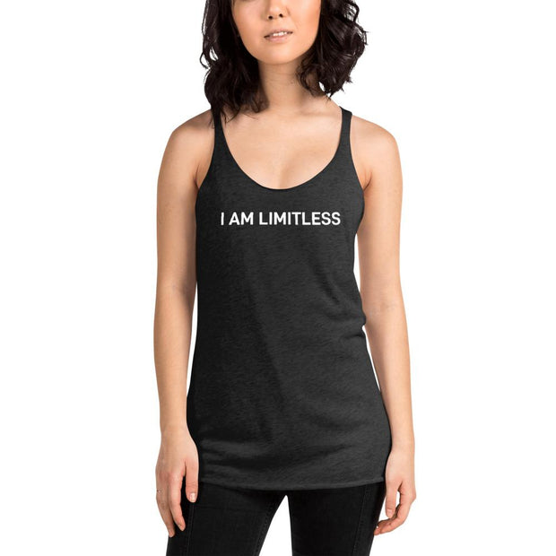 Black I AM LIMITLESS Women's Racerback Tank Discount - Limitless Chiropractic