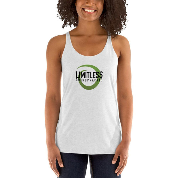 Limitless Chiropractic Women's Racerback Tank (White) - Limitless Chiropractic