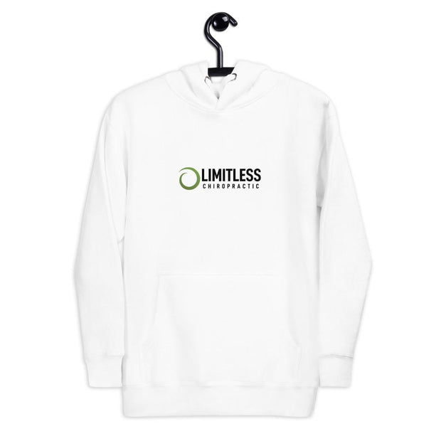 Men's Premium White Limitless Chiropractic Hoodie - Limitless Chiropractic