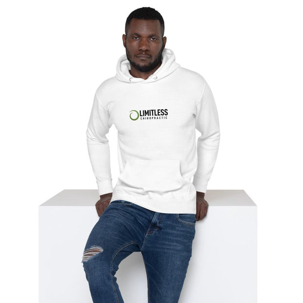 Men's Premium White Limitless Chiropractic Hoodie - Limitless Chiropractic