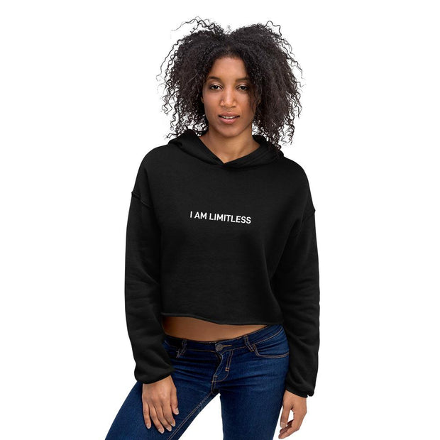 Women's I AM LIMITLESS Workout Crop Hoodie Deal - Limitless Chiropractic