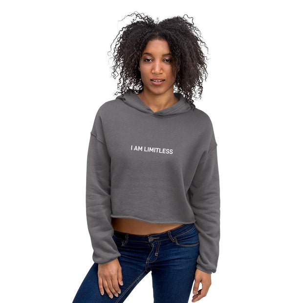 Women's I AM LIMITLESS Workout Crop Hoodie Deal - Limitless Chiropractic