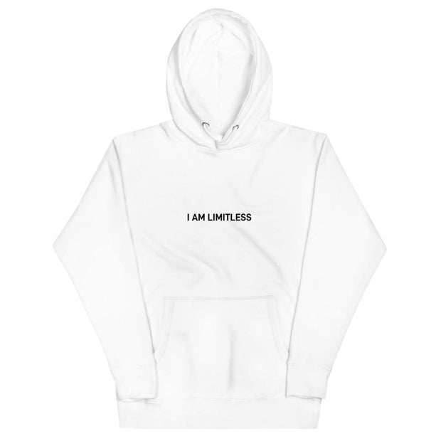 Women's White I AM LIMITLESS Hoodie - Limitless Chiropractic