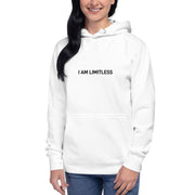 Women's White I AM LIMITLESS Hoodie - Limitless Chiropractic